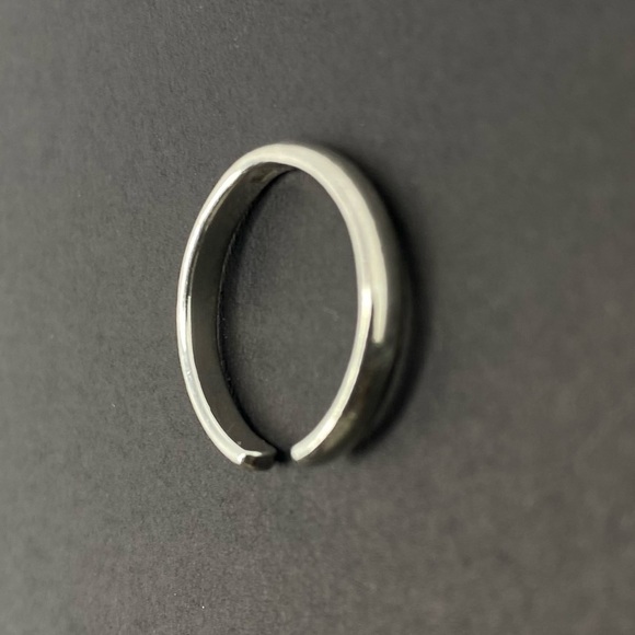 925 SILVER ADJUSTABLE PINKY RING UNISEX - Picture 6 of 10